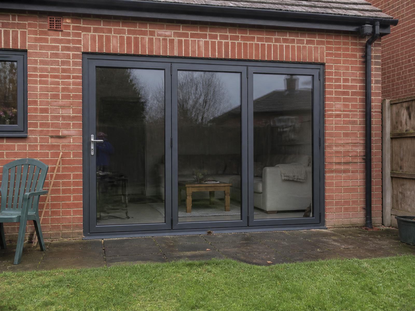 Aluminium Bifolds installed by Wirral Windows in Chester
